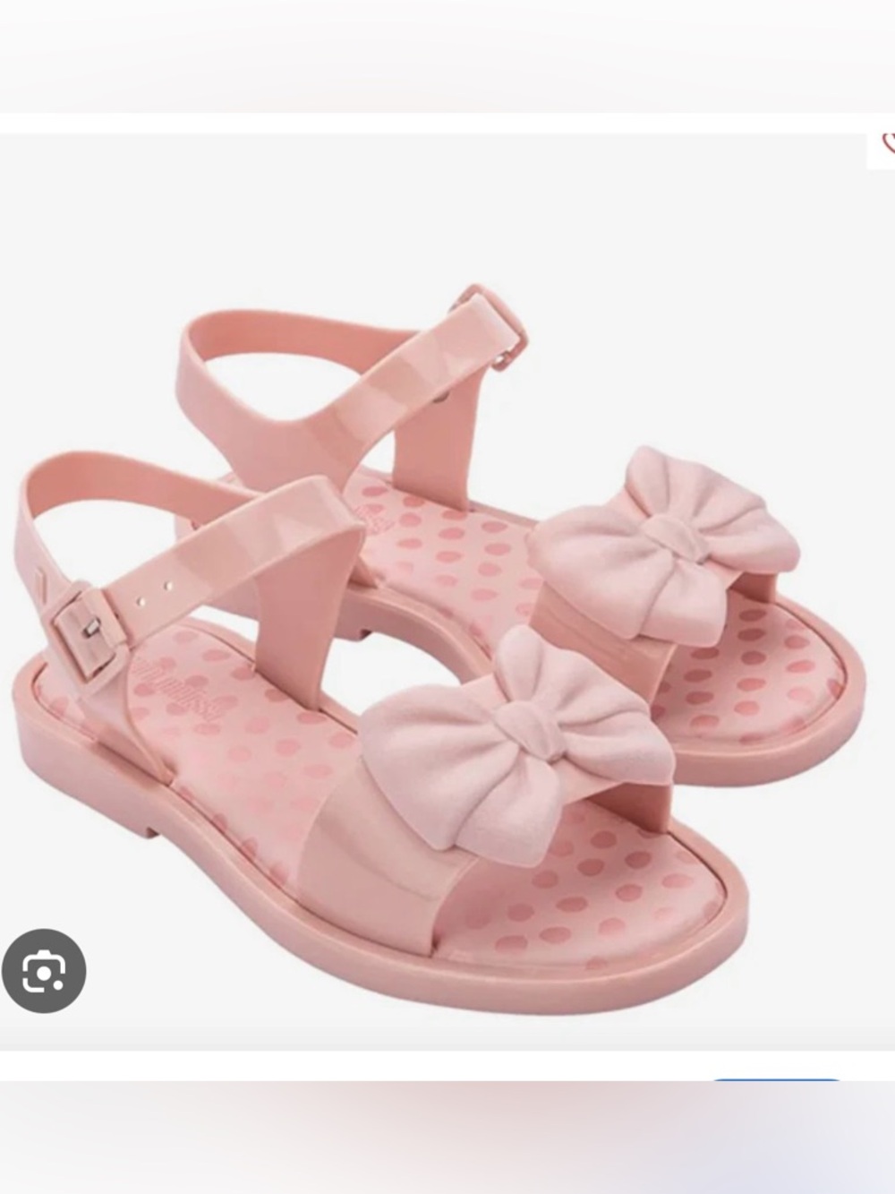 New with tags Mini Melissa Princess Mar Kids Pink Bow Sandals